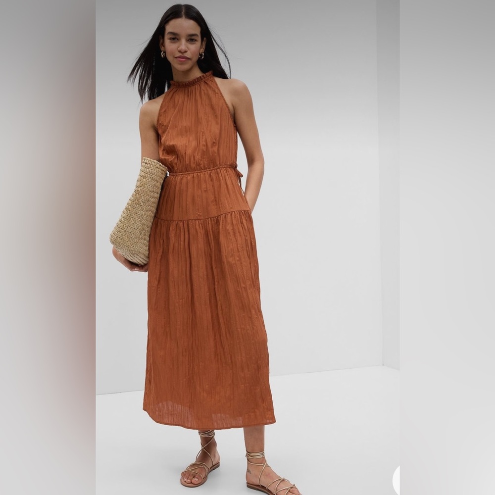 Gap Satin Midi Dress Tall Large